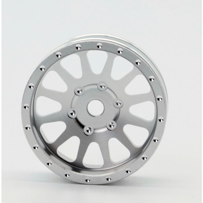 Powerhobby SCX2472 Silver 1.0" Aluminum A24 Beadlock Wheels for SCX24 4 Pack