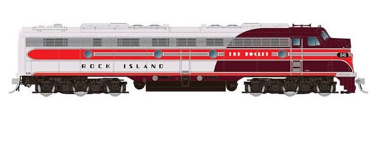 Rapido 028562 HO Scale EMD E8A Rock Island "Rocket" 646 with DCC and Sound