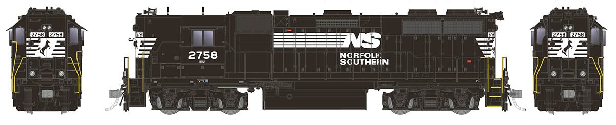 Rapido 038518 HO Scale EMD GP38 High Hood Diesel Norfolk Southern NS 2768 DCC Sound