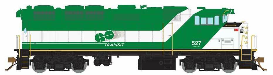 Rapido 19509 HO Scale EMD F59PH GO Transit 527 with DCC and Sound