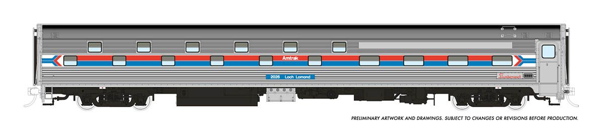 Rapido Trains 141001 HO Scale Budd Slumbercoach Amtrak Phase 1 2024 Loch Sloy