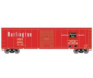 Roundhouse 15095 HO Scale 50' PS-1 Single Sliding Door Boxcar Burlington CB&Q 22866