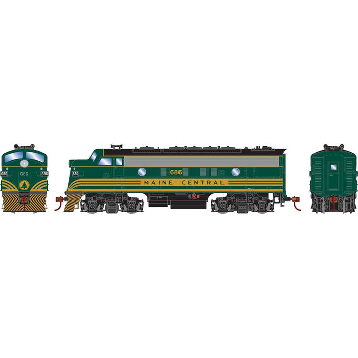 Roundhouse 3332 HO Scale EMD F7A Maine Central MEC 686 DC