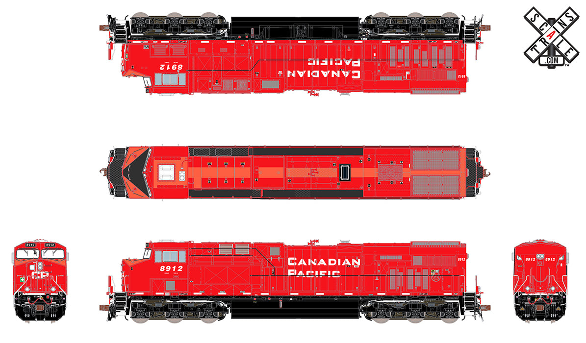 ScaleTrains 33057 Rivet HO Scale GE ES44AC DRF-44 GEVo Canadian Pacific CP 8923 DCC