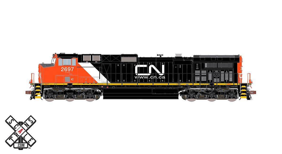 ScaleTrains 33454 Rivet HO Scale GE Dash 9 (C44-9W) Canadian National IC/CN 2700 DCC and LokSound