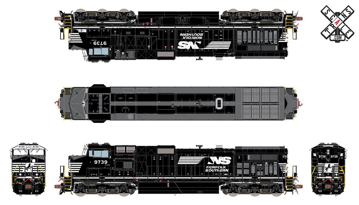 Norfolk Southern GE C40-9W, Overland Models Inc., HO Scale — BCHIN