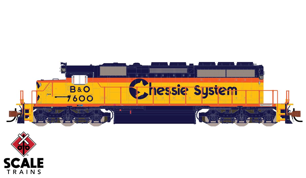 ScaleTrains 33795 Rivet N Scale EMD SD40-2 Chessie System B&O 7600