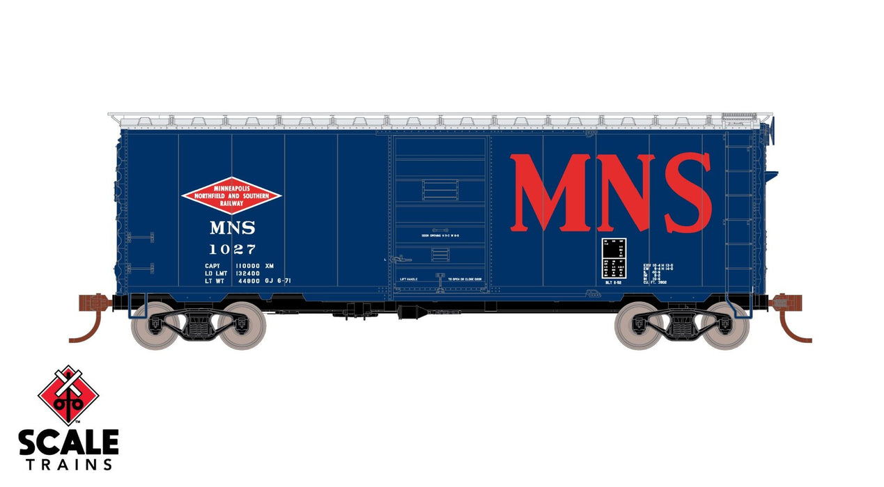 ScaleTrains Kit Classics 1237 HO Scale PS-1 Boxcar Minneapolis Northfield & Southern MNS 1123