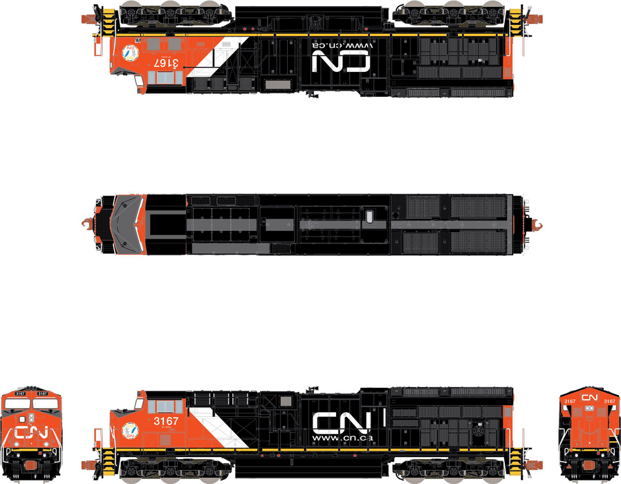 ScaleTrains Operator 10971 N Scale GE ET44AC Tier 4 Diesel "Aboriginal Affairs" CN 3204