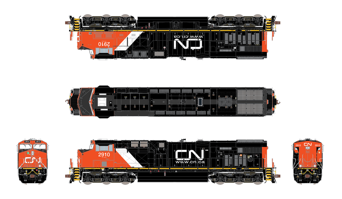 ScaleTrains Rivet 33579 HO Scale GE ES44AC Canadian National CN 2943