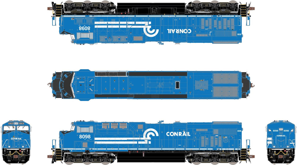 ScaleTrains Rivet 33612 HO Scale GE ES44AC Conrail Norfolk Southern NS 8098 DCC & Sound