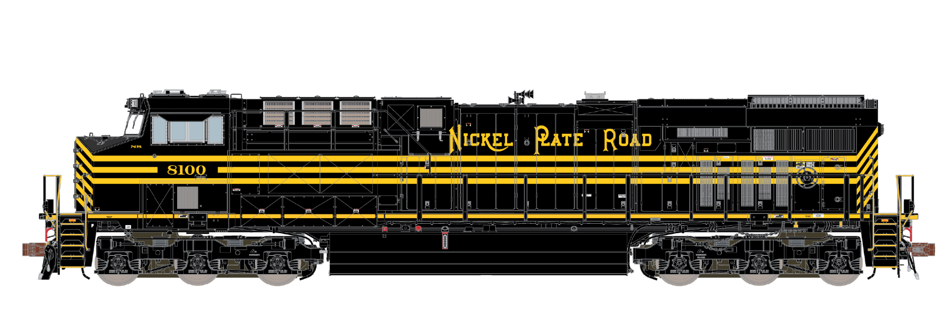 ScaleTrains Rivet 33614 HO Scale GE ES44AC Nickel Plate Road Norfolk Southern NS 8100 DCC & Sound