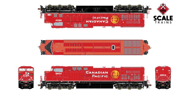 ScaleTrains Rivet 38441 HO Scale GE AC4400CW Diesel Canadian Pacific CP 9625 LokSound