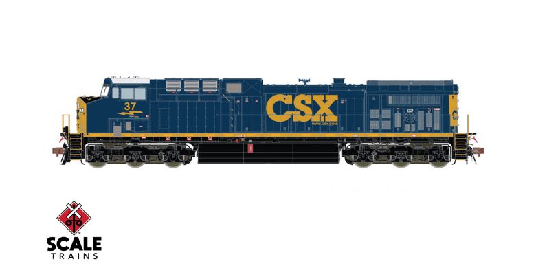 ScaleTrains Rivet 38461 HO Scale GE AC4400CW Diesel CSX YN3 37 LokSound