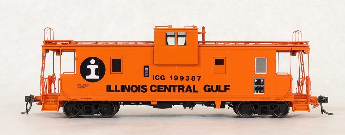 Tangent Scale Models 60211 IC Centralia Steel Wide Vision Caboose Illinois Central Gulf "1974 +"ICG