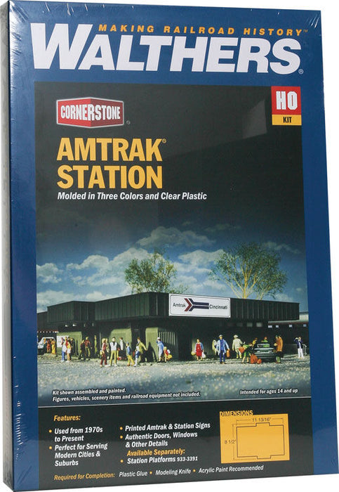 Walthers Cornerstone 933-3038 HO Scale Amtrak Station Kit