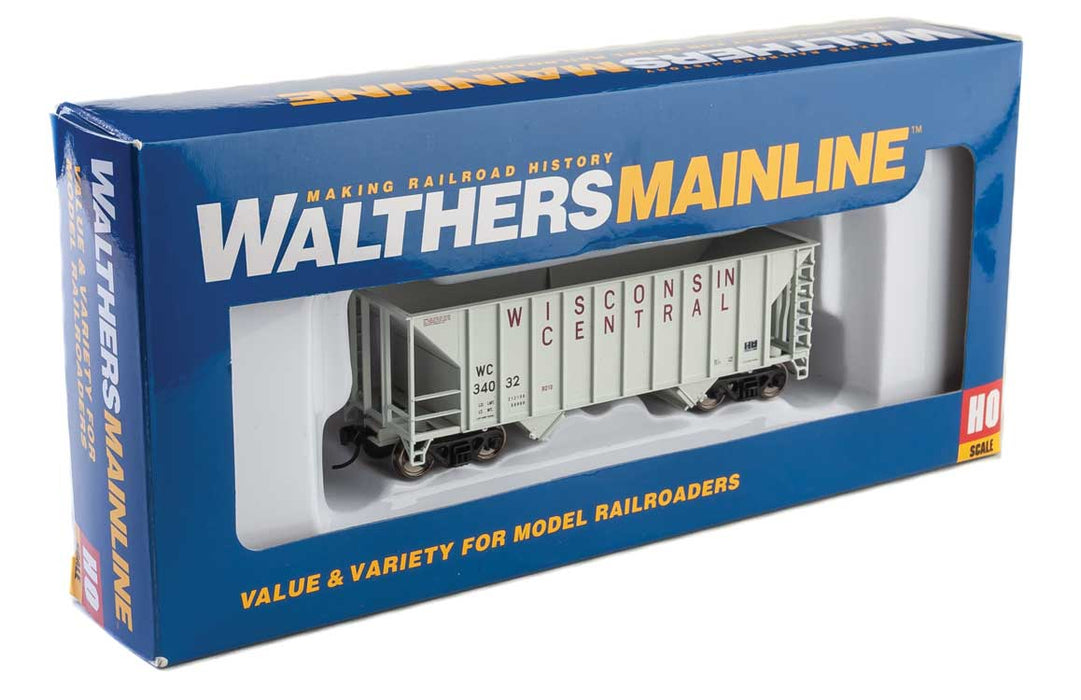 Walthers MainLine 910-6937 100 Ton 2 Bay Hopper Wisconsin Central WC 34032