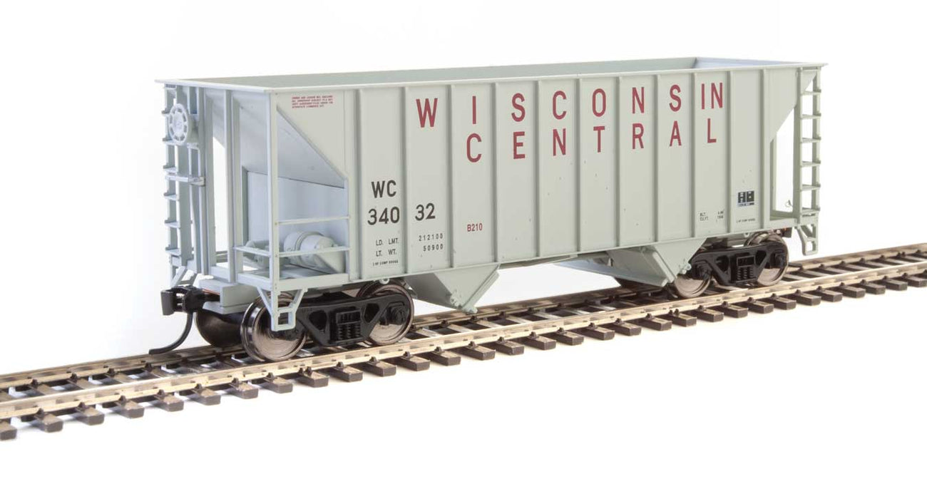 Walthers MainLine 910-6937 100 Ton 2 Bay Hopper Wisconsin Central WC 34032