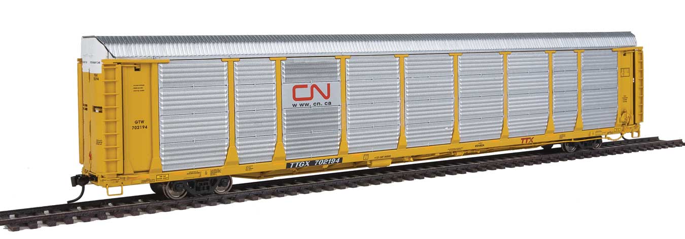 Walthers Proto 920-101351 HO Scale 89' Bi-Level Auto Carrier Canadian National CN/GTW TTGX 702194