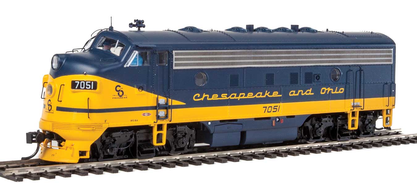 Walthers Proto 920-40915 HO Scale EMD F7 Diesel C&O 7044 DCC Sound - USED