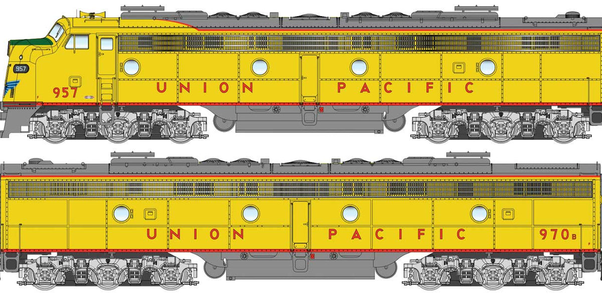 Walthers Proto 920-49955 HO Scale EMD E9A-B Diesel Set Union Pacific U ...