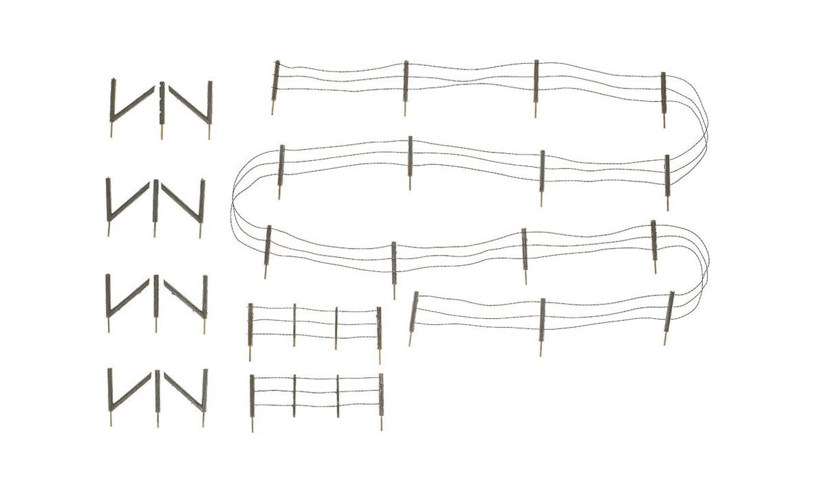 Woodland A2980 HO Scale Barbed Wire Fence Kit