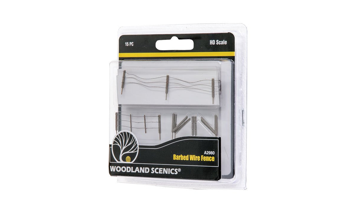 Woodland A2980 HO Scale Barbed Wire Fence Kit