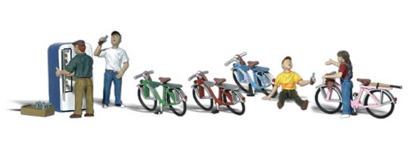 Woodland Scenics A2194 N Scale Figures - Bicycle Buddies