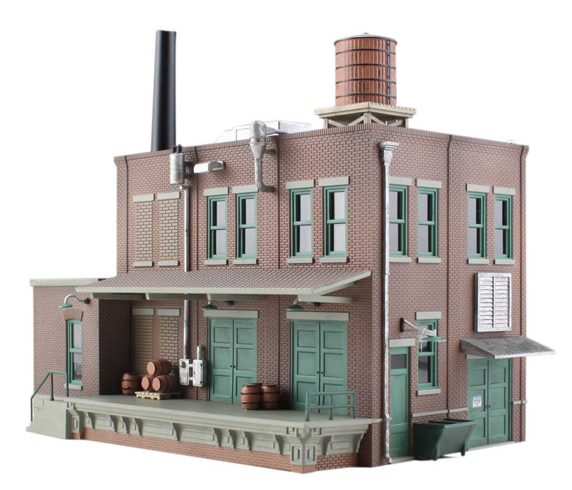 Woodland Scenics BR4924 N Scale Built Up Structure - Clyde & Dale's Barrel Factory with LED Lighting